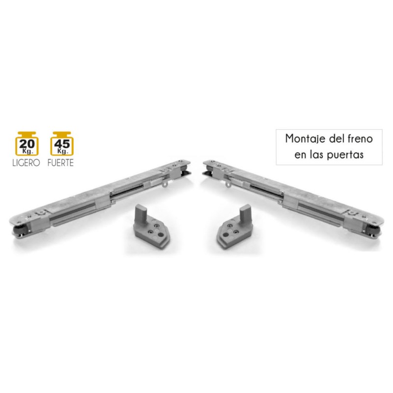 Kit Herraje Armario 3 Puertas Plata Mate Tablero 16 mm | EspacioBrico OFERTA