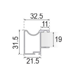 Kit Puerta Corredera Armario Plata Mate 19 mm | EspacioBrico OFERTA