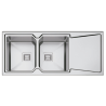Fregadero Acero Inox Serie Nueva York 116x50 cm Sobre Encimera | EspacioBrico OFERTA