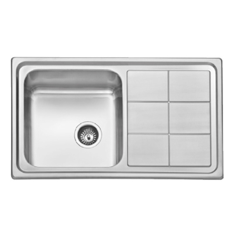 Fregadero Acero Inox Serie Madrid 86x50 cm Sobre Encimera | EspacioBrico OFERTA
