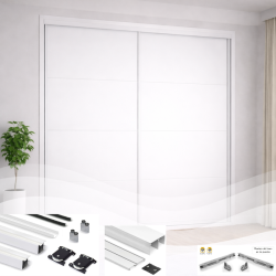 Kit Frente Armario 2 Puertas Blanco Mate Tablero 16 mm | EspacioBrico OFERTA