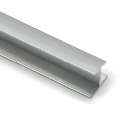 Perfil H Puerta Corredera Armario Plata mate 16 mm | EspacioBrico OFERTA