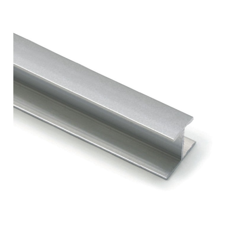 Perfil H Puerta Corredera Armario Plata mate 16 mm | EspacioBrico OFERTA