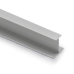 Perfil H Puerta Corredera Armario Plata mate 19 mm | EspacioBrico OFERTA