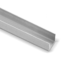 Perfil U Puerta Corredera Armario Plata mate 16 mm | EspacioBrico OFERTA