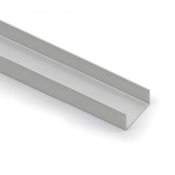 Perfil U Puerta Corredera Armario Plata mate 19 mm | EspacioBrico OFERTA