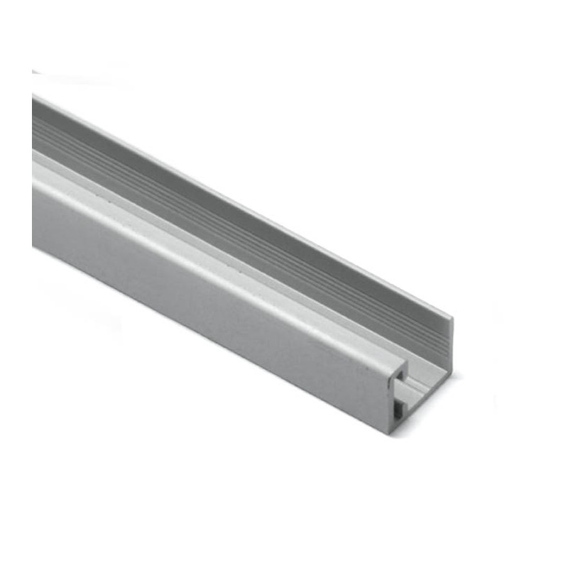 Perfil U Puerta Corredera Armario Plata mate 10 mm | EspacioBrico OFERTA