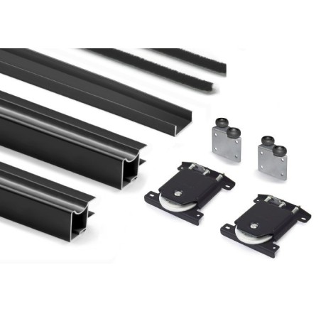 Kit Frente Armario 3 Puertas Negro Mate Tablero 16 mm | EspacioBrico OFERTA