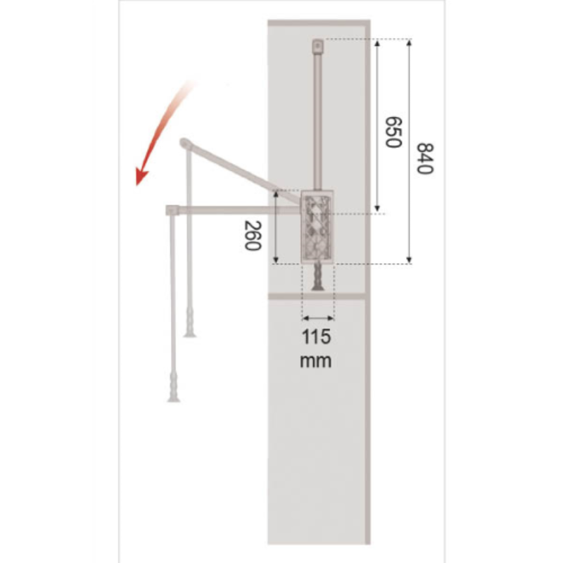 Colgador Abatible Armario Soft Closing Negro | EspacioBrico OFERTA