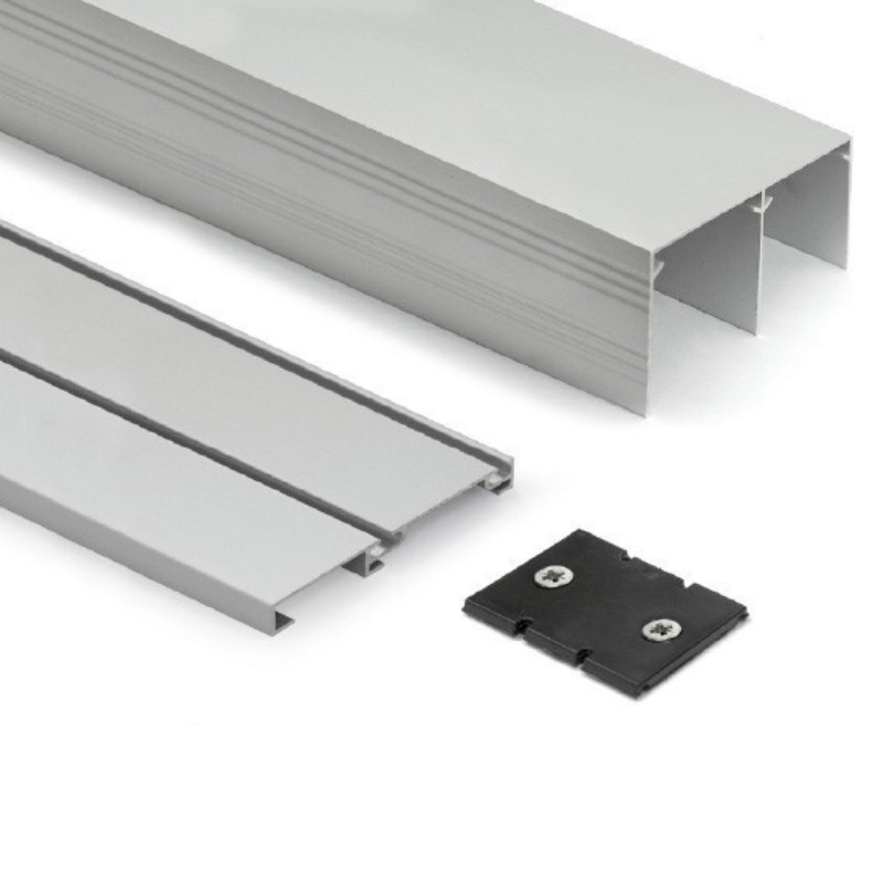 Kit Herrajes Armario 2 Puertas Plata Mate Tablero 16 mm | EspacioBrico OFERTA