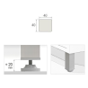 Pata Decorativa Aluminio Regulable H100 mm |  EspacioBrico OFERTA