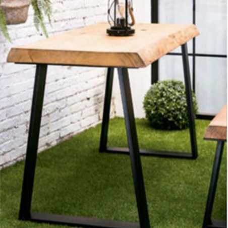 Pack 2 Patas de Mesa Estilo Industrial Ángulo Positivo Negro | EspacioBrico OFERTA