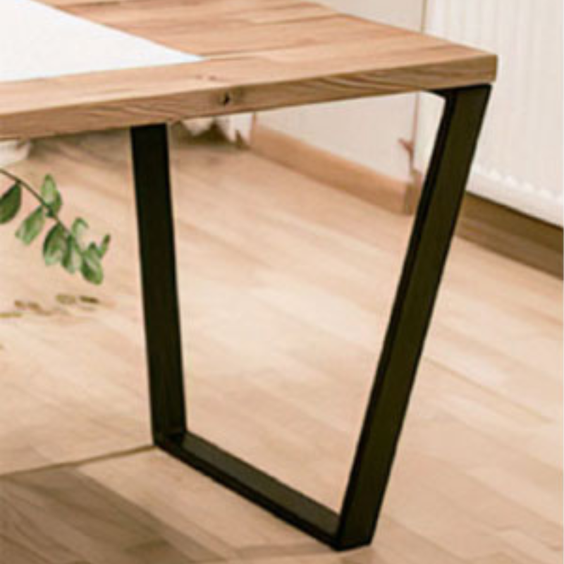Pack 2 Patas de Mesa Estilo Industrial Ángulo Negativo Negro | EspacioBrico OFERTA