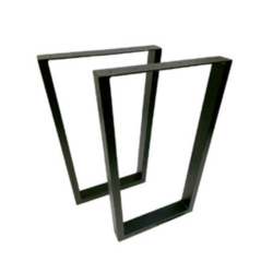 Pack 2 Patas de Mesa Estilo Industrial Ángulo Negativo Negro | EspacioBrico OFERTA