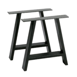 Pack 2 Patas de Mesa Estilo Industrial Caballete Negro | EspacioBrico OFERTA