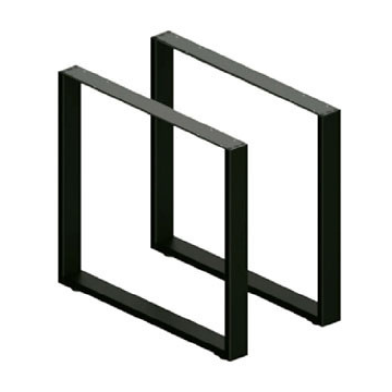 Pack 2 Patas de Mesa Estilo Industrial Cuadrado Negro | EspacioBrico OFERTA