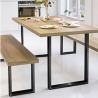Pack 2 Patas de Mesa Estilo Industrial Cuadrado Negro | EspacioBrico OFERTA