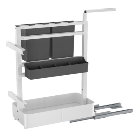 Organizador Extraíble Neo System Mod. 40 cm Blanco/Grafito | EspacioBrico OFERTA