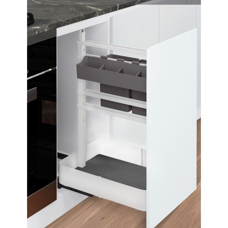 Organizador Extraíble Neo System Mod. 40 cm Blanco/Grafito | EspacioBrico OFERTA