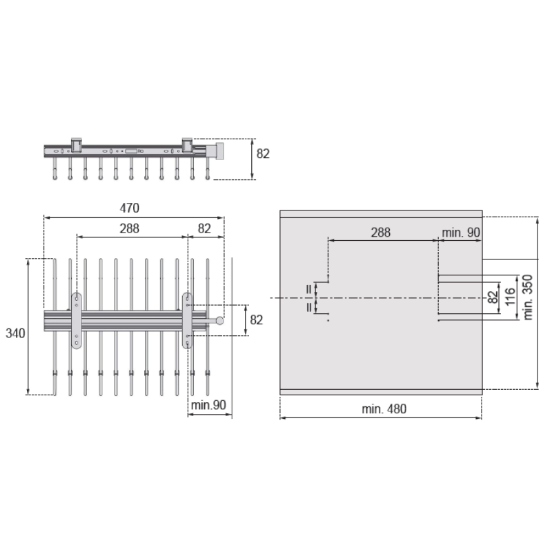 Pantalonero Extraíble Armario 11 perchas | EspacioBrico OFERTA