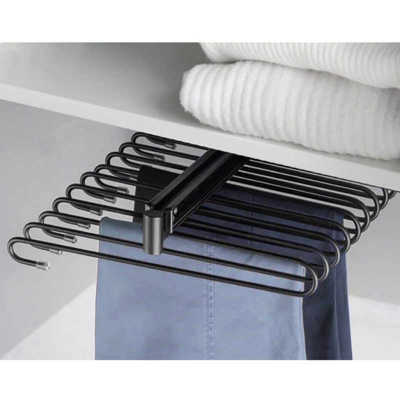 Pantalonero Extraíble Armario 11 perchas Negro| EspacioBrico OFERTA