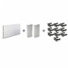 Kit Zócalo PVC/Aluminio 290x14,5 cm, 2 Piezas Esquinas, 10 Pinzas Patas | EspacioBrico OFERTA