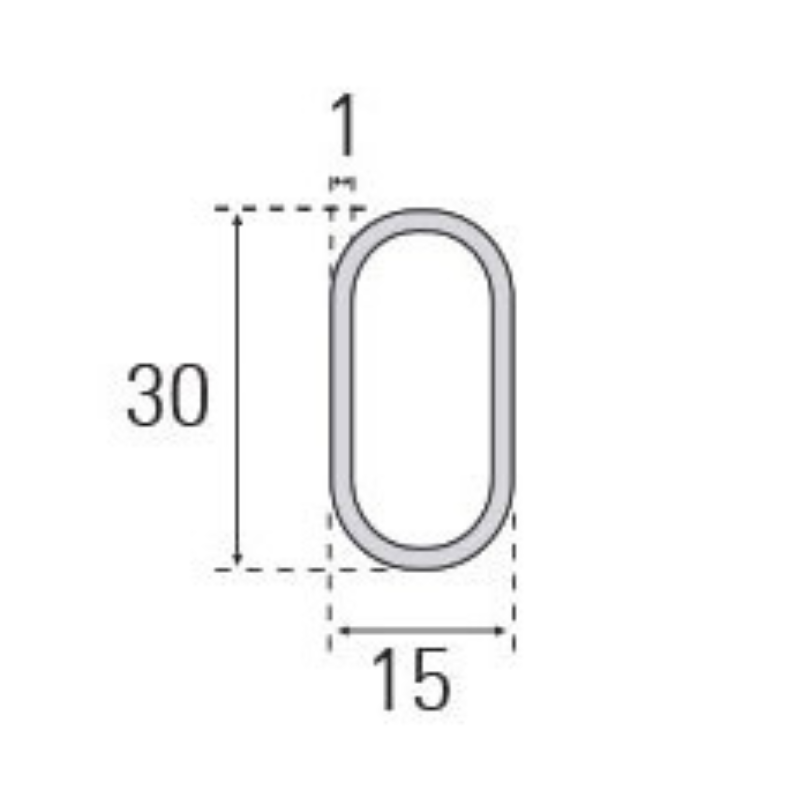 Barra Armario Aluminio Ovalado Plata Mate 1,95 metros | EspacioBrico OFERTA