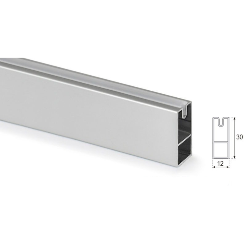 Barra Colgar de Armario Rectángular Plata Mate 1,95 metros | EspacioBrico OFERTA