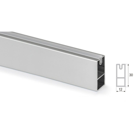 Barra Colgar de Armario Rectángular Plata Mate 1,95 metros | EspacioBrico OFERTA