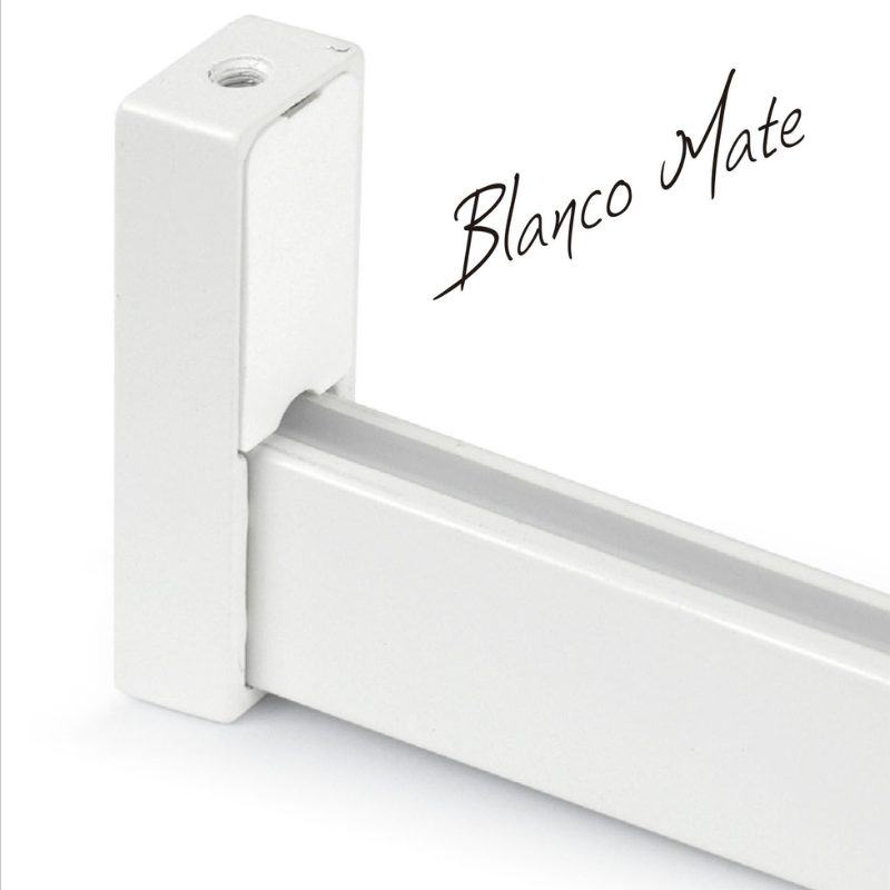 Barra Colgar de Armario Rectángular Blanco 1,95 metros | EspacioBrico OFERTA