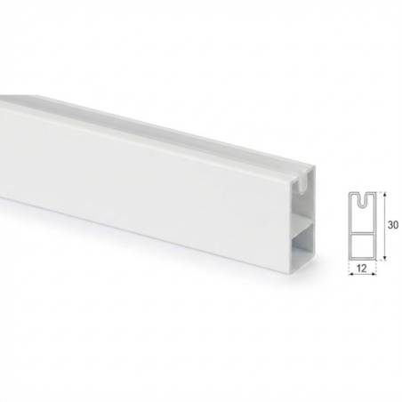 Barra Colgar de Armario Rectángular Blanco 1,90 metros | EspacioBrico OFERTA