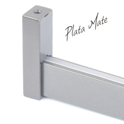 Barra Colgar de Armario Rectángular Plata Mate 1,95 metros | EspacioBrico OFERTA