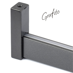 Barra Colgar de Armario Rectángular Grafito 1,95 metros | EspacioBrico OFERTA