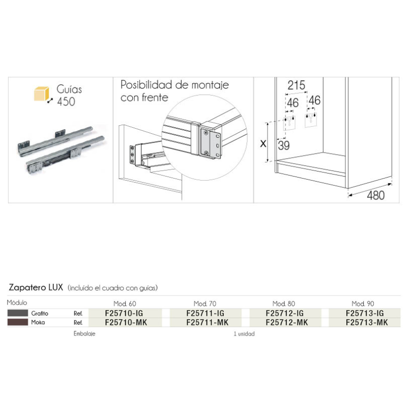 Zapatero LUX Extraíble Armario | EspacioBrico OFERTA
