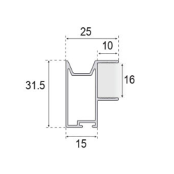 Kit Puerta Corredera Armario Blanco Mate 16 mm | EspacioBrico OFERTA