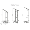 Columna Extraíble 5 Cestos Deluxe Alt. 155-187 cm | EspacioBrico OFERTA OFERTA