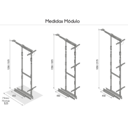 Columna Extraíble 4 Cestos Deluxe Alt. 125-157 cm | EspacioBrico OFERTA OFERTA