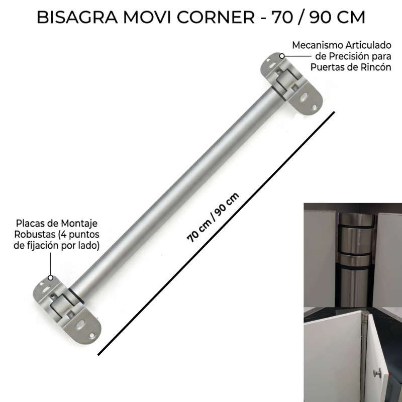 Bisagra Movi-Córner Especial para Rincón Alt. 80 cm | EspacioBrico OFERTA