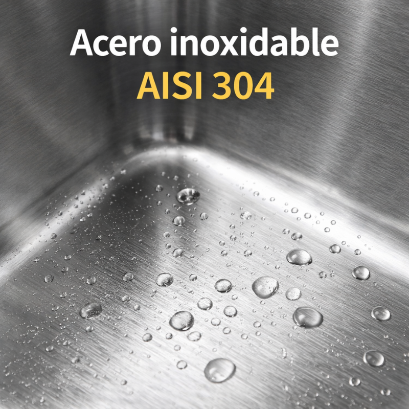 Fregadero Ares Acero Inox 80x50 cm Sobre Encimera | EspacioBrico OFERTA