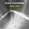 Fregadero Ares Acero Inox 80x50 cm Sobre Encimera | EspacioBrico OFERTA