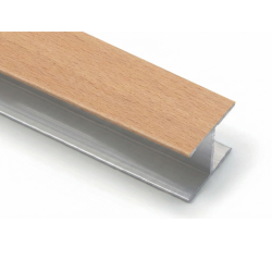 Perfil H Puerta Corredera Armario Madera Haya Vaporizada 16 mm | EspacioBrico OFERTA