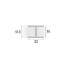 Perfil H Puerta Corredera Armario Madera Pino 16 mm |EspacioBrico OFERTA