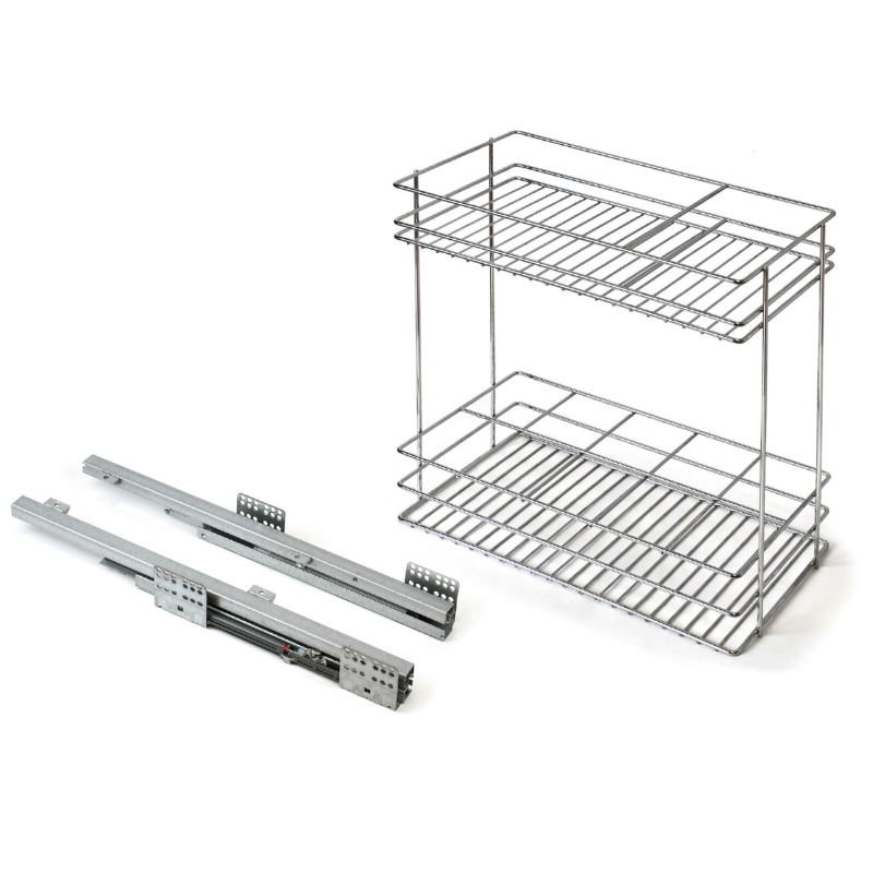 Botellero-Especiero Extraíble Alt. 70 cm- Cromo | EspacioBrico OFERTA