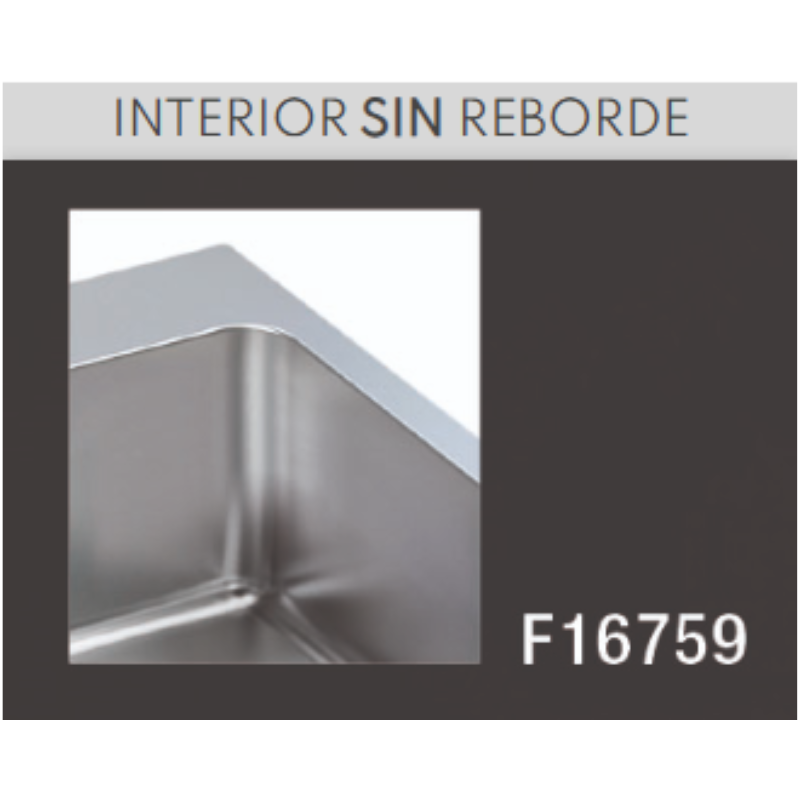 Fregadero Cocina Acero Inox Serie Boston 76x50 cm | EspacioBrico OFERTA