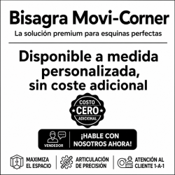Bisagra Movi-Córner Especial para Rincón Alt. 80 cm | EspacioBrico OFERTA