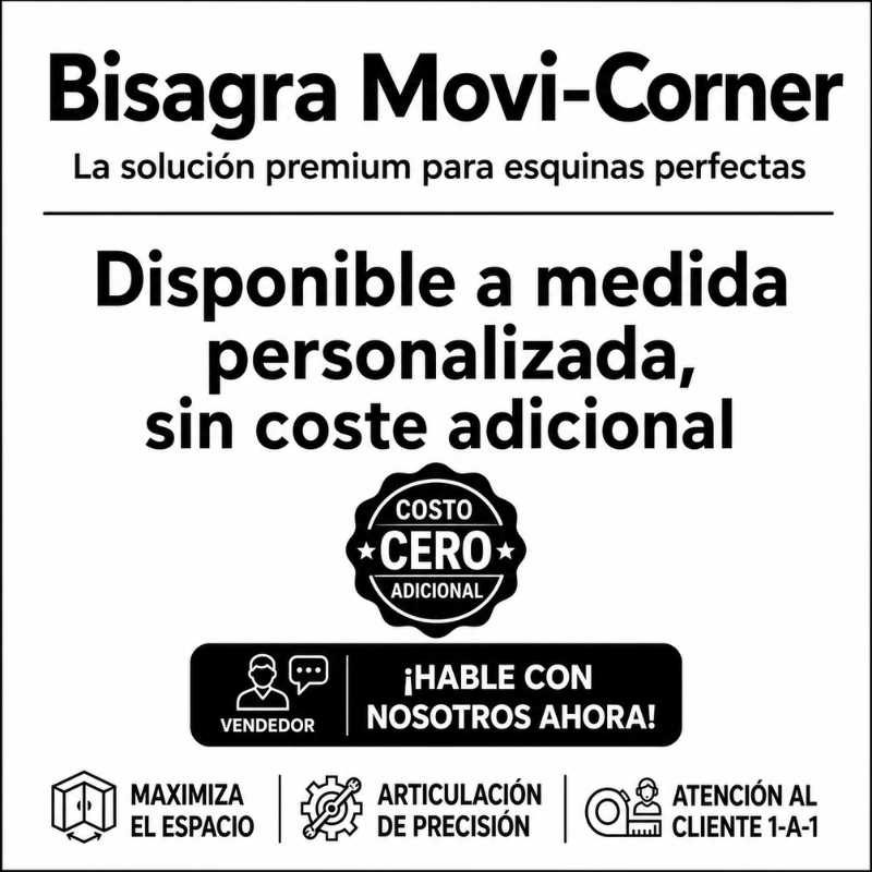 Bisagra Movi-Córner Especial para Rincón Alt. 80 cm | EspacioBrico OFERTA