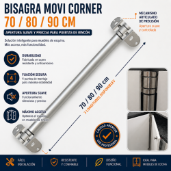 Bisagra Movi-Córner Especial para Rincón Alt. 80 cm | EspacioBrico OFERTA
