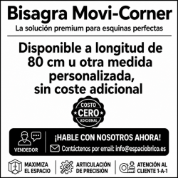 Bisagra Movi-Córner Especial para Rincón Alt. 90 cm| EspacioBrico OFERTA