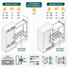 Botellero Extraíble Neo System Blanco Alt. 80 cm | EspacioBrico OFERTA
