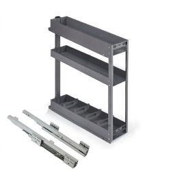 Botellero Extraíble Neo System Grafito Alt. 80 cm | EspacioBrico OFERTA